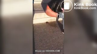 Girl Pooping In The Street