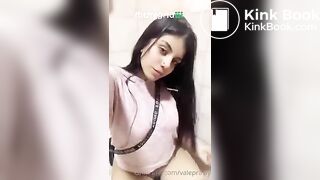 Gorgeous Latina pooping at a party