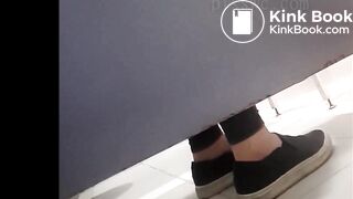 Woman Pooping in a Stall