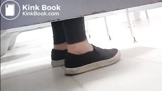 Woman Pooping in a Stall