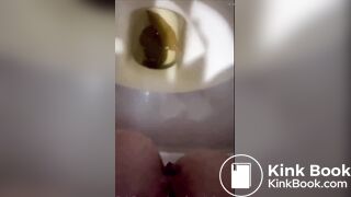 Amateur girl shits in toilet pov
