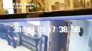 Desperate Fat Woman Shits In Office Garbage Can