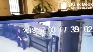 Desperate Fat Woman Shits In Office Garbage Can