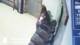 Desperate Fat Woman Shits In Office Garbage Can