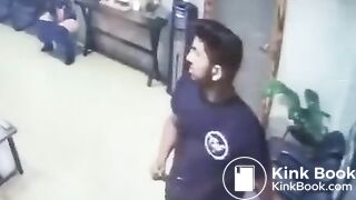 Desperate Fat Woman Shits In Office Garbage Can