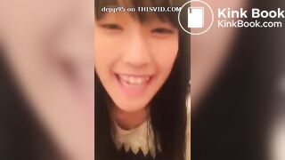 Girl Selfie Pooping on toilet