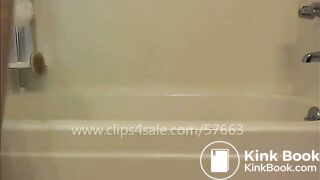Redhead Shit on Bathtub