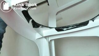 the girl brought a surprise to the slave in herself