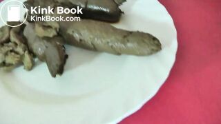 the girl brought a surprise to the slave in herself