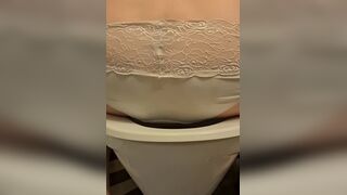 My teen girlfriend pooping her panties