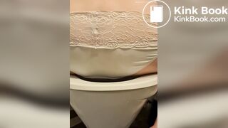 My teen girlfriend pooping her panties