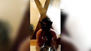Sexy woman Smearing and eat