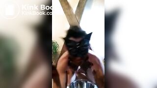 Sexy woman Smearing and eat