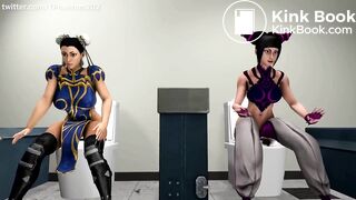 Chun Li and Juri Battle Shits