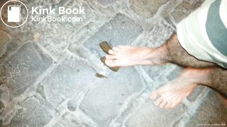 Steping on dog poop barefoot