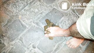 Steping on dog poop barefoot