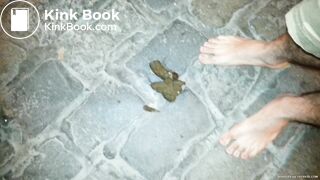 Steping on dog poop barefoot