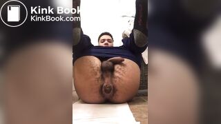 Thick Constipated Turds Gape His Hairy Hole