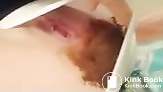 Gf finishing white panty poop