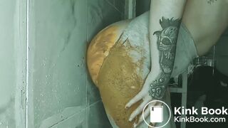 Blue hairs and dirty dildo