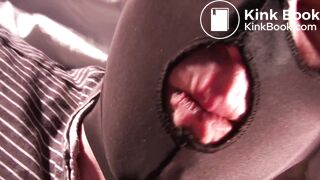 her heel pushed the shit deeper into his mouth