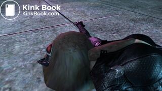 Harley farting on catwoman