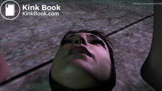 Harley farting on catwoman