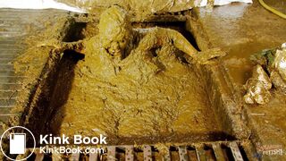 Betty submerges in cowshit during her workout