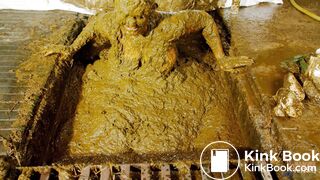 Betty submerges in cowshit during her workout