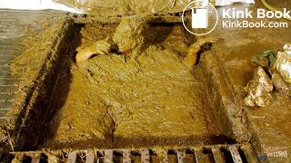 Betty submerges in cowshit during her workout