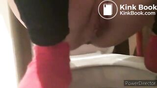 Sexy teen Ella shitting on toilet