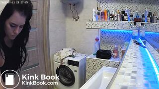 Woman pooping in Toilet 171