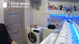 Woman pooping in Toilet 171