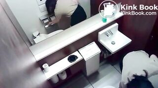 Japanese girl shitting on toilet