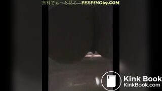 Japanese girl poop on public toilet