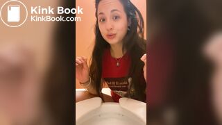 Cute girl public poop