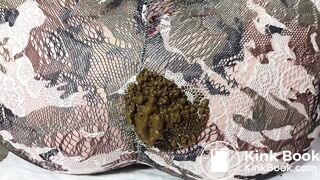 brunette girl shitting camos