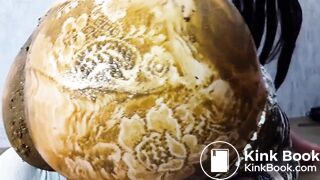 brunette girl shitting camos