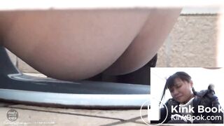 Japanese women shitting in men's toilet (5/6)