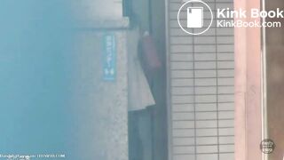 Japanese women shitting in men's toilet (5/6)
