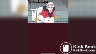 Two girls girls one toilet