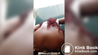 Cute Ebony Slut Takes a Shit and Eats It (Wow)