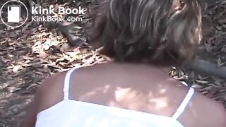 Beautiful woman defecating