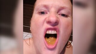 Slut has mouth full of shit