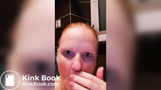 Slut has mouth full of shit