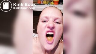 Slut has mouth full of shit