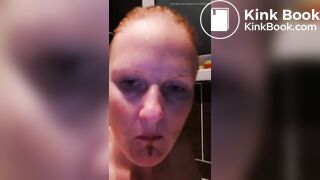 Slut has mouth full of shit