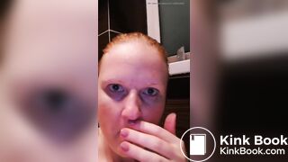 Slut has mouth full of shit