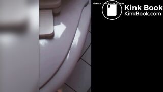 Black shit on toilet @@