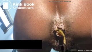 Close up nasty ebony shit